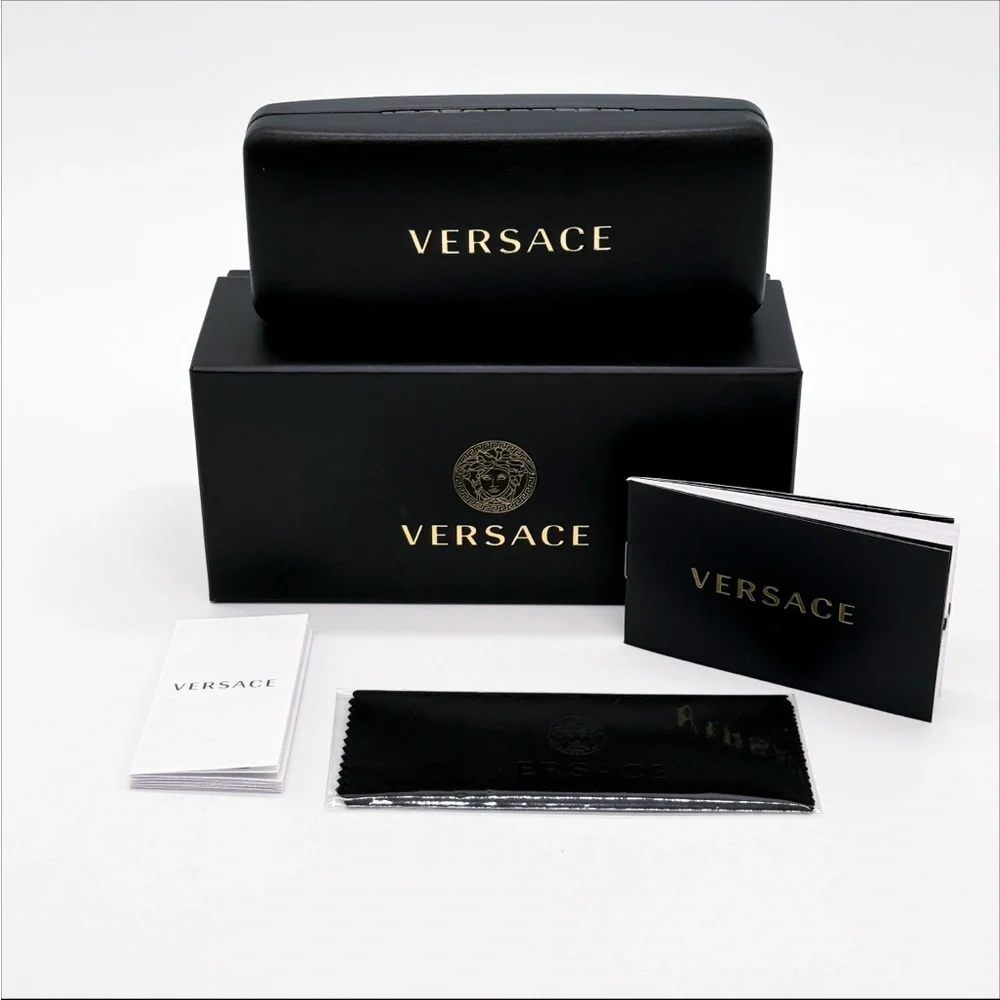 NEW VERSACE SQUARE SUNGLASSES MOD 4465 5456/87 BROWN VE4465 545687 WOMEN EYEWEAR